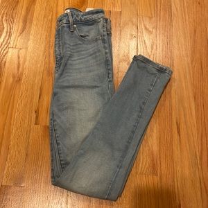 Abercrombie and fitch super skinny high rise light wash